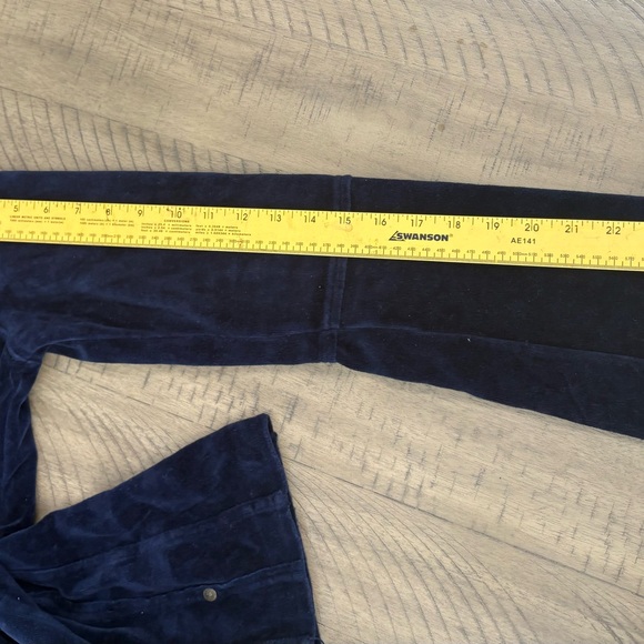 Womens Navy Velour Pants jacket S Set V2K vintage retro outfit twisted heart - Picture 15 of 16
